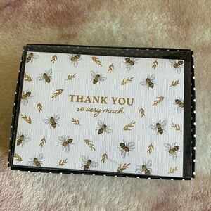 Honey Bees “Thank You So Very Much” Boxed Note Cards Set of 12 NWT blank inside